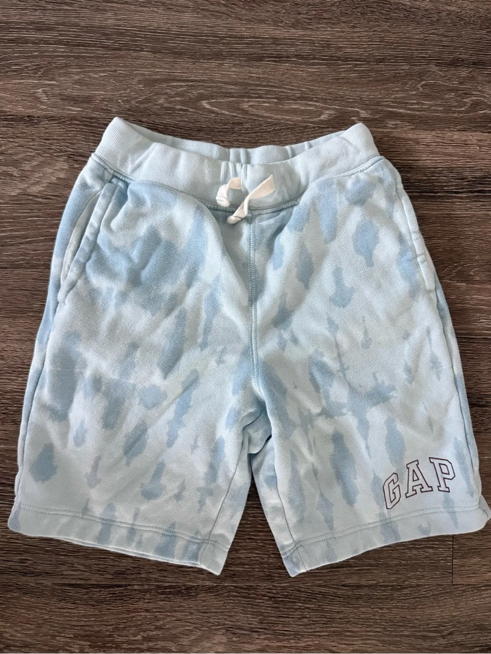 GAP Light Blue Tie-Dye Knit Shorts
